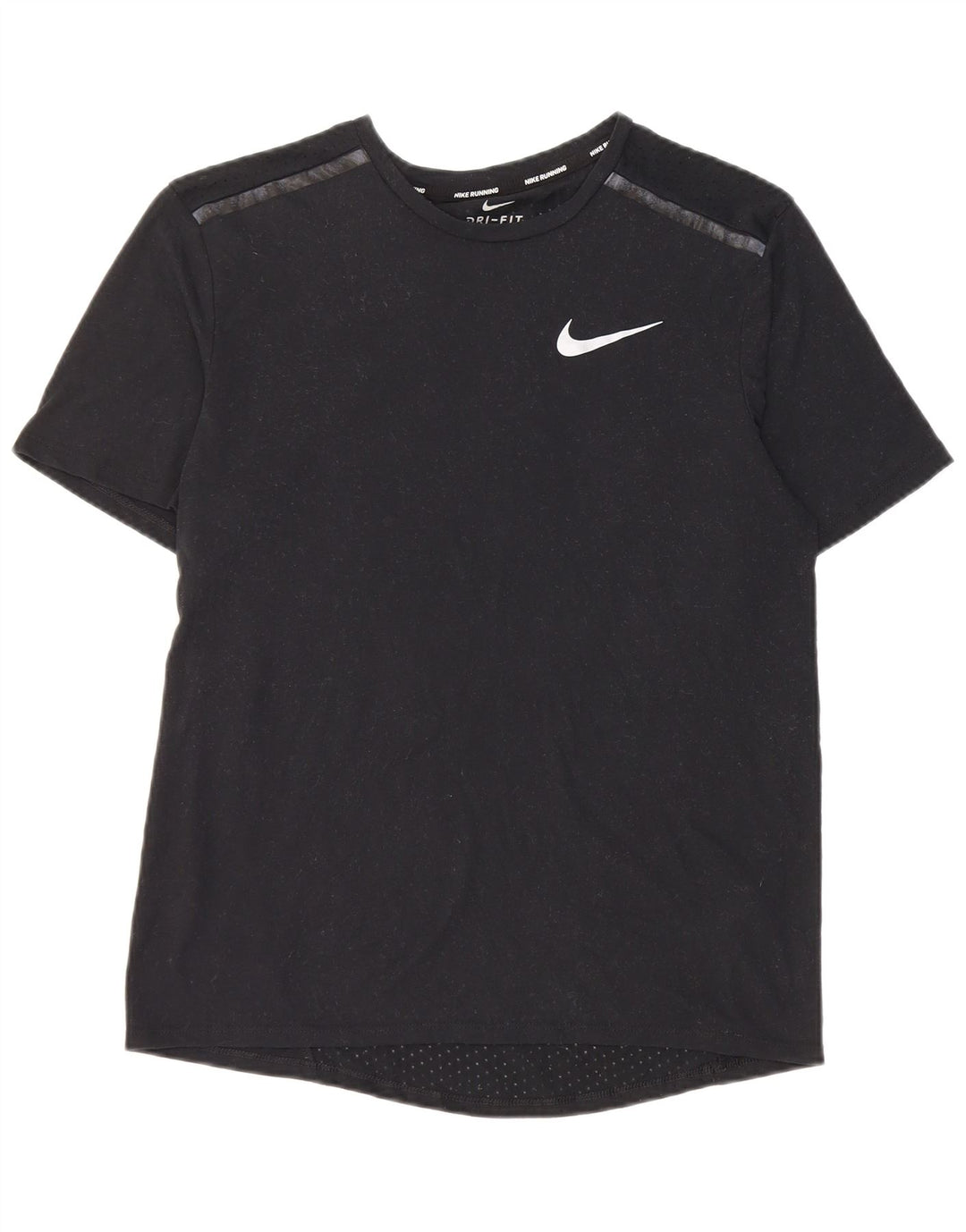 Nike - Camiseta para correr para hombre, talla pequeña, poliéster negro
