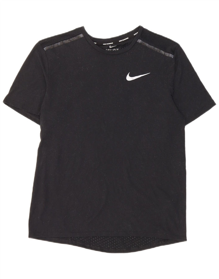 Nike - Camiseta para correr para hombre, talla pequeña, poliéster negro