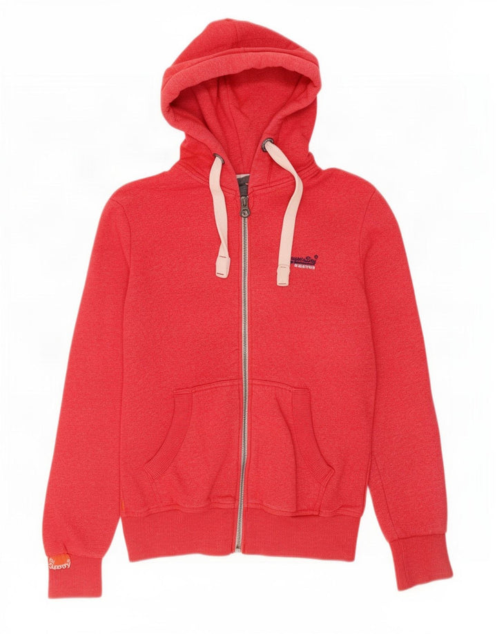 Superdry Hombre Sudadera Con Capucha Y Cremallera De Algodón Rojo Medio