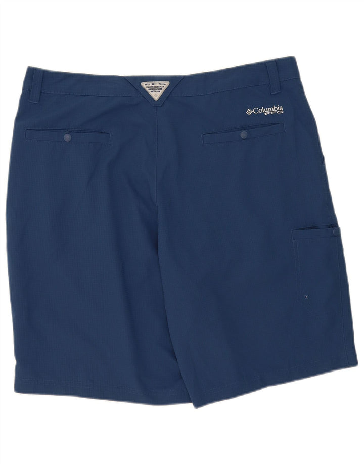 Columbia Pantalones cortos cargo para hombre W36 Poliéster a cuadros azul marino grande