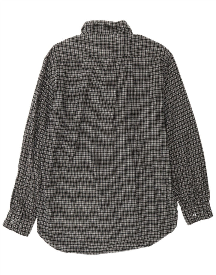 EDDIE BAUER Camisa de franela para hombre Algodón a cuadros gris pequeño