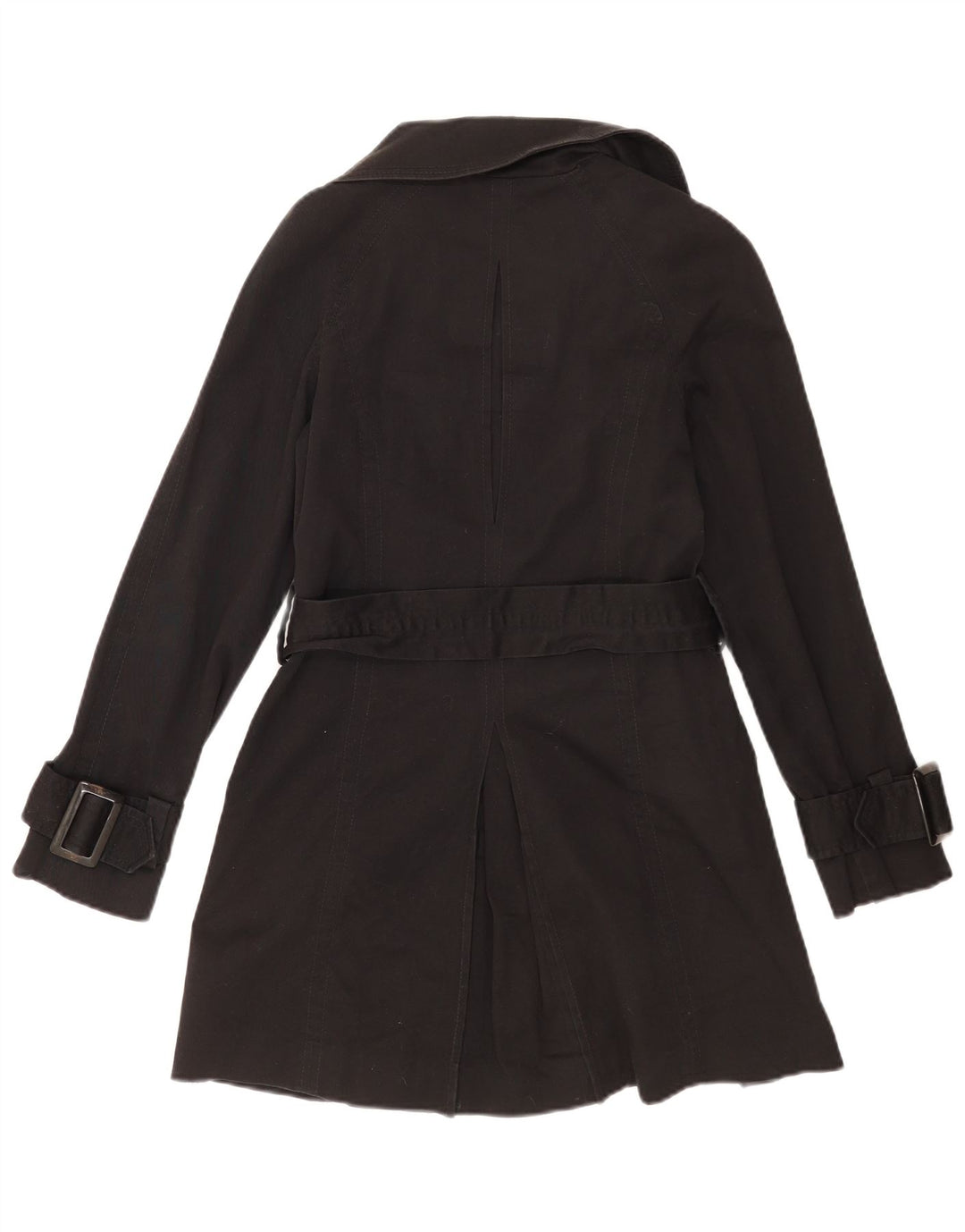 Zara Mujer Abrigo UK 6 XS Algodón Negro