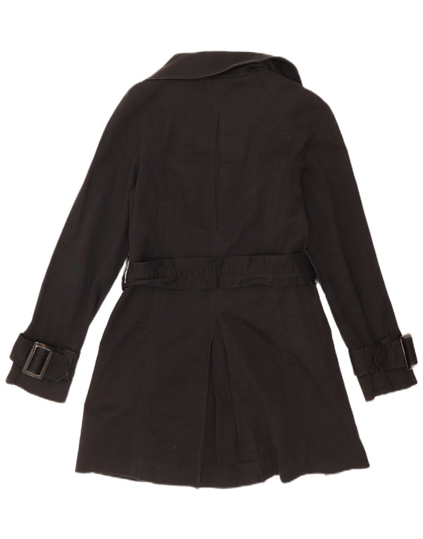 Zara Mujer Abrigo UK 6 XS Algodón Negro