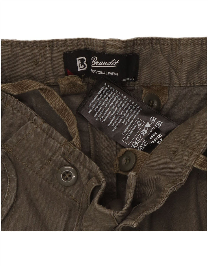 Pantalones Cargo Brandit Mujer W29 L29 Algodón Caqui