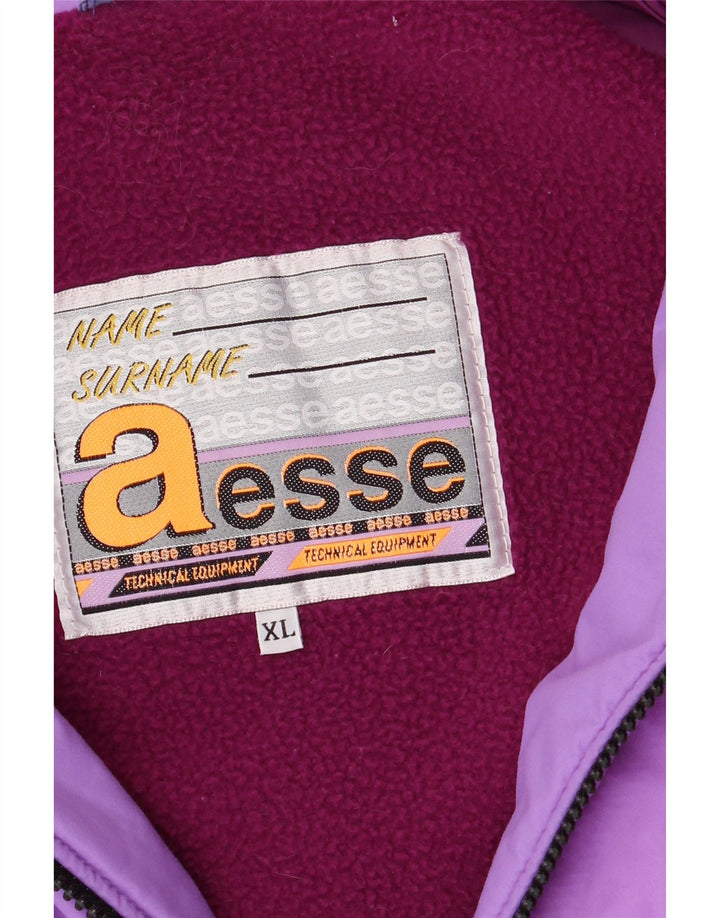 AESSE Chaqueta de esquí con capucha para hombre UK 42 XL Púrpura