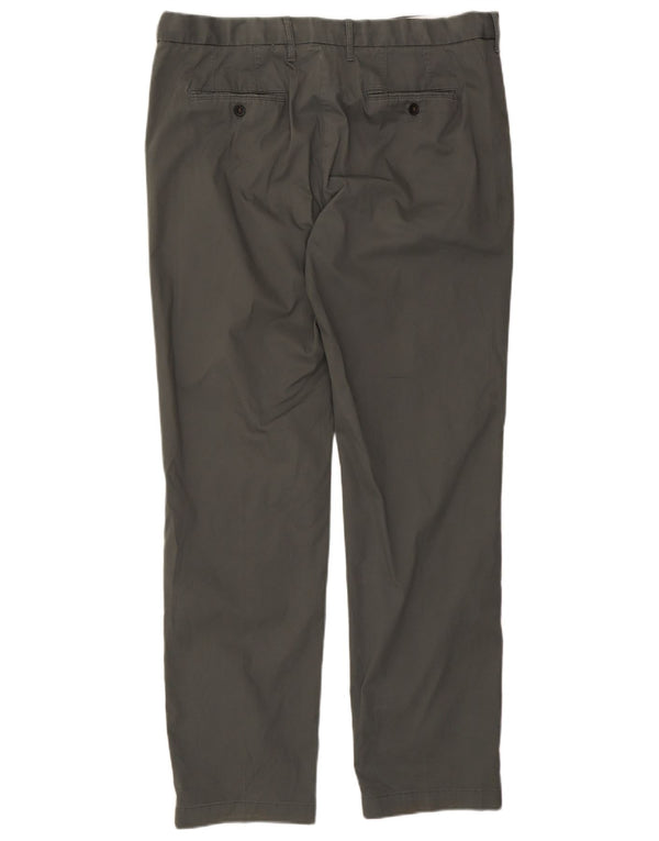 Marks & Spencer Pantalón chino de corte regular para hombre W38 L32 Algodón verde