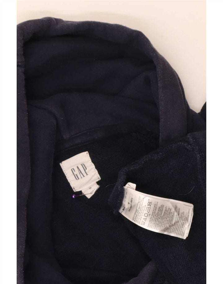 Gap Hombre Sudadera Con Capucha Gráfica Jersey De Algodón Azul Marino Medio