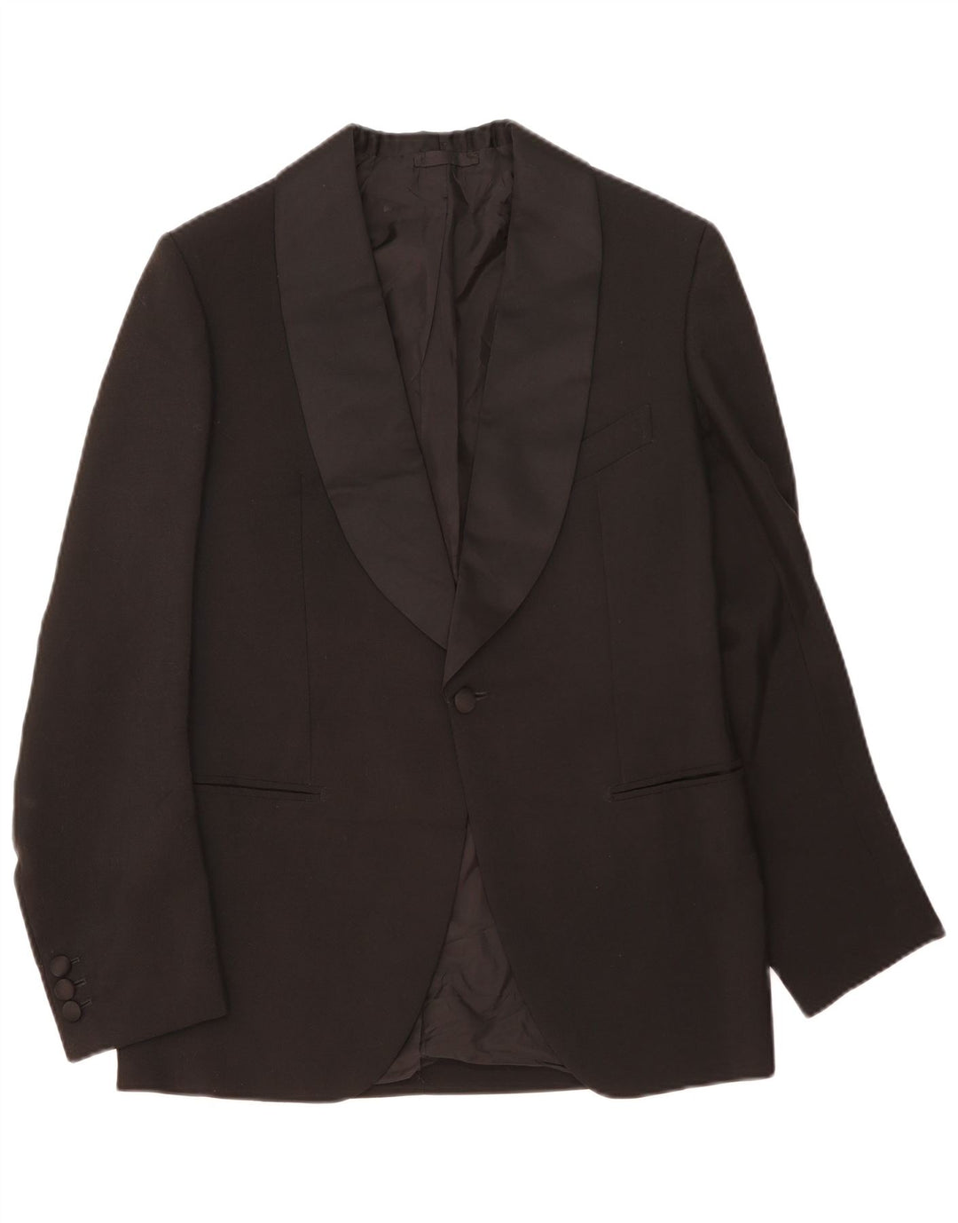 Traje vintage para hombre de 1 botón y 2 piezas mediano W32 L31 negro