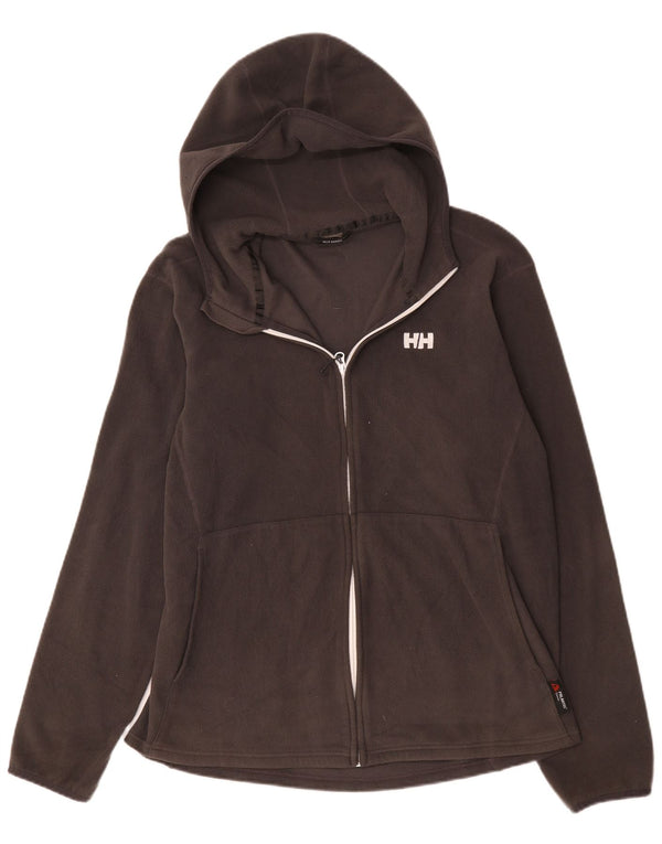 Helly Hansen Mens Hooded Fleece Jacket UK 40 Large Grey Polyester