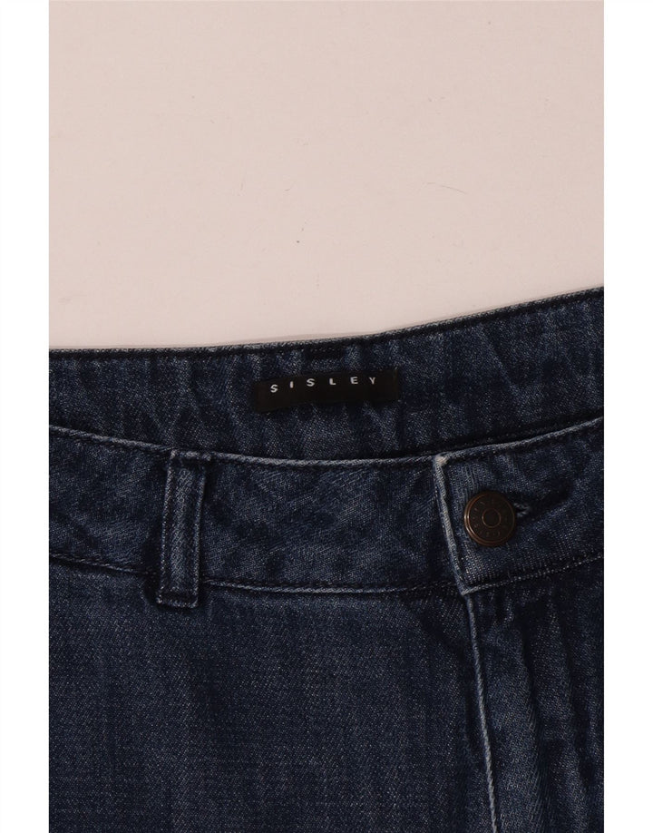 Vaqueros Sisley Mujer Rectos W30 L30 Azul