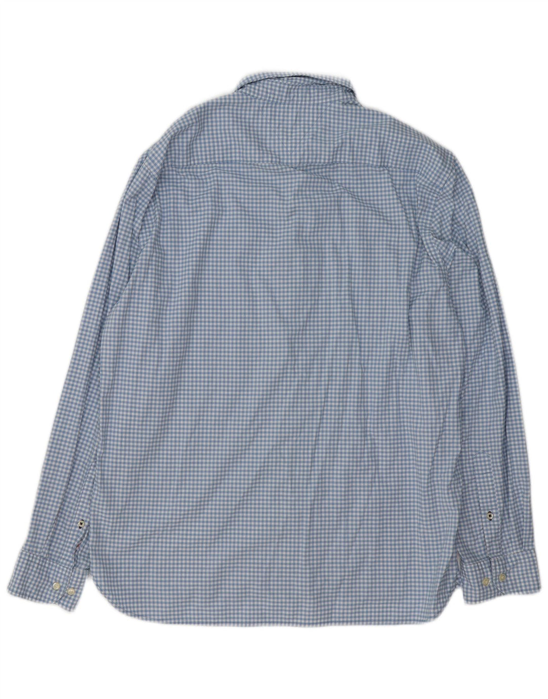TOMMY HILFIGER Camisa Regular Fit Hombre XL Algodón A Cuadros Azul