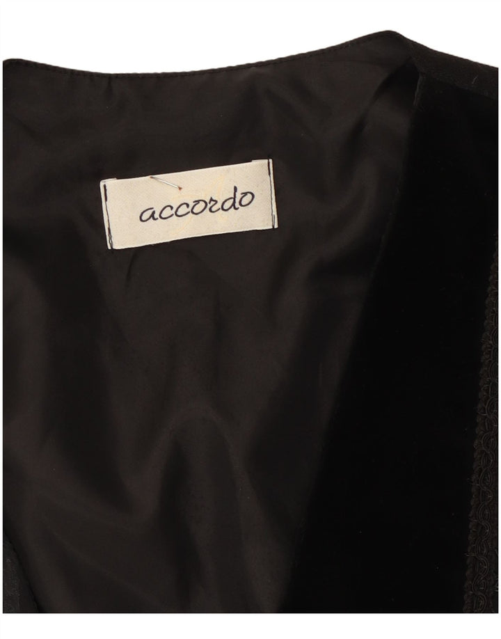 ACCORDO Chaleco para mujer UK 14 Medium Black Patchwork