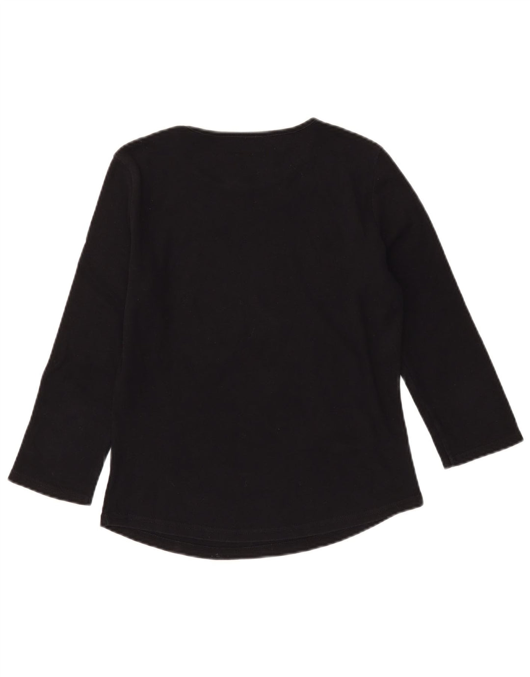 ARMANI JEANS Top gráfico para mujer manga 3/4 UK 12 Mediano Algodón negro