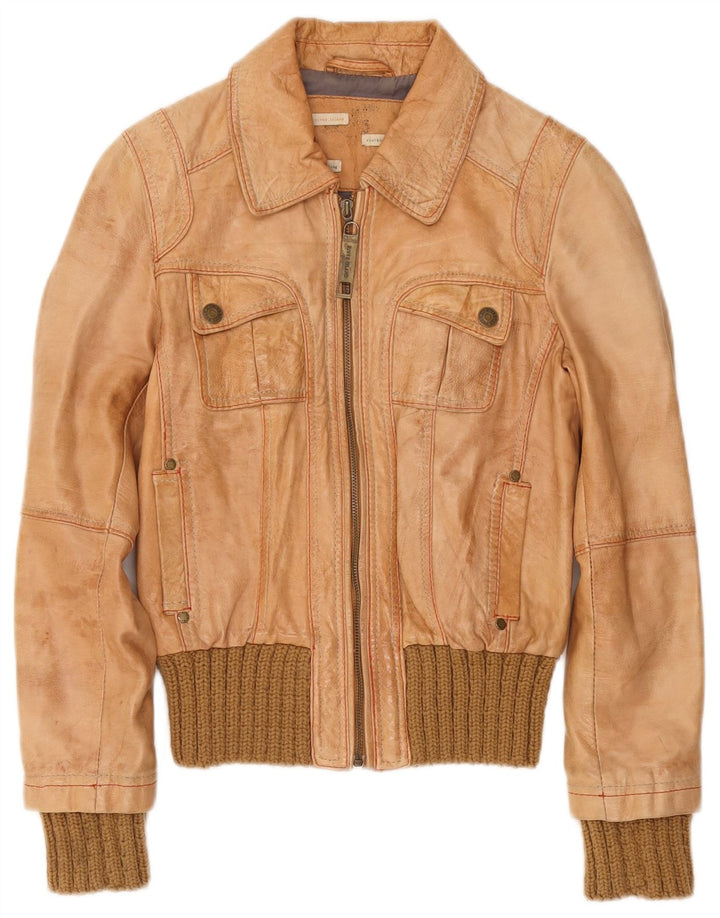 Cazadora bomber para mujer de River Island, talla 40, talla pequeña, color beige
