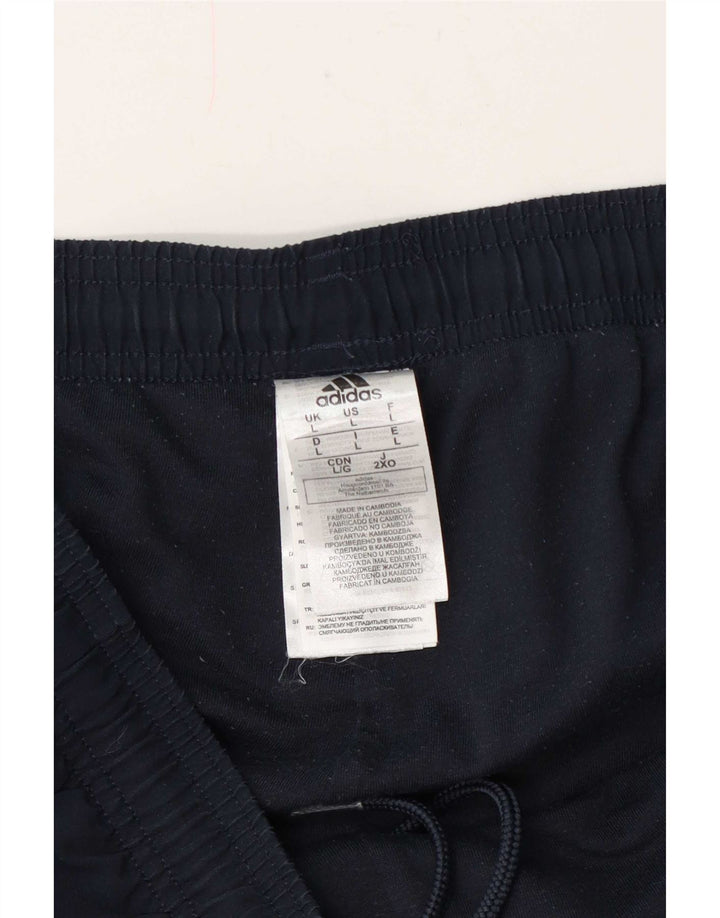 Adidas Hombre Pantalones De Chándal Joggers Grande Azul Marino Poliéster