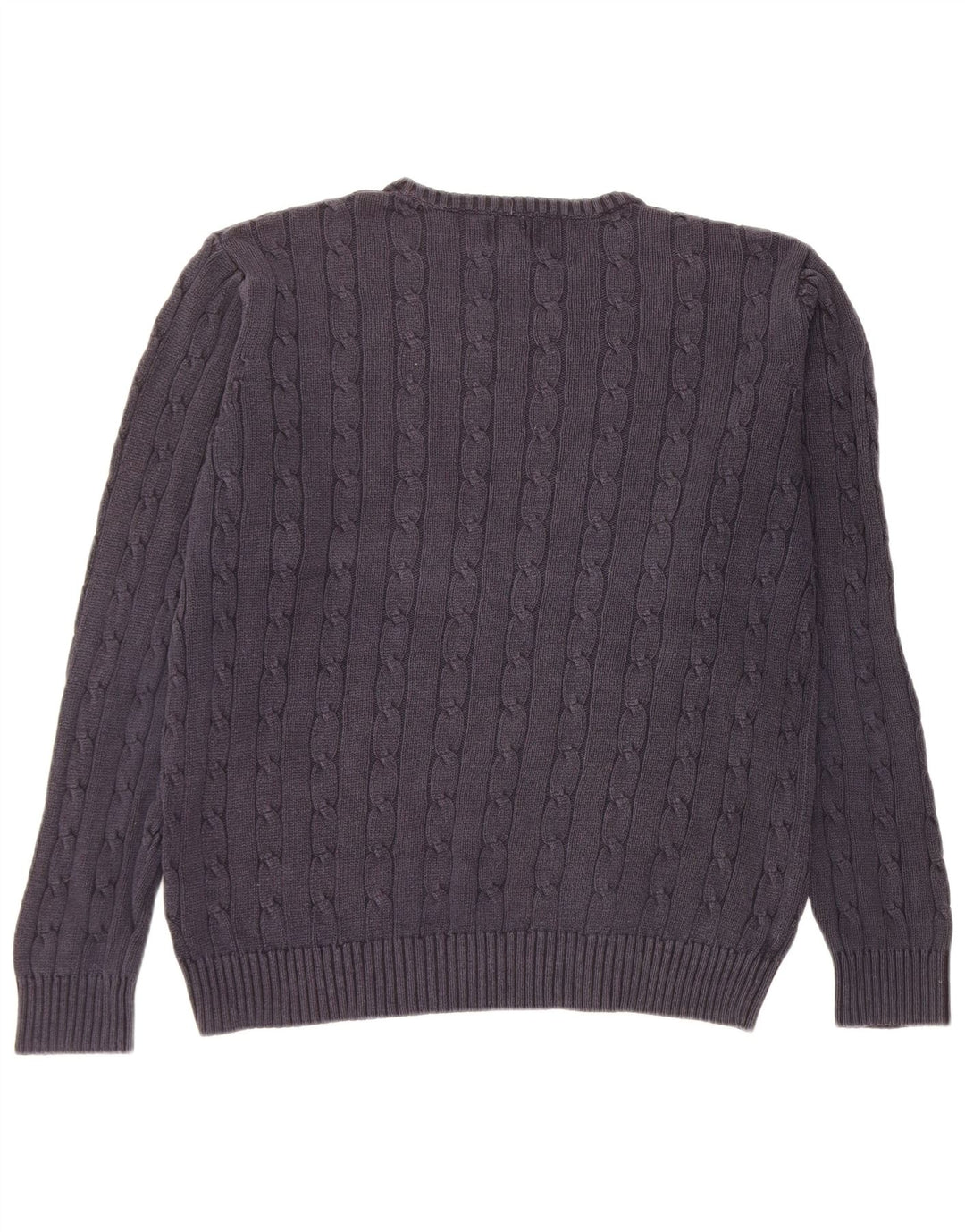 Marks & Spencer Jersey de cuello redondo azul Harbor para hombre, talla grande, azul marino