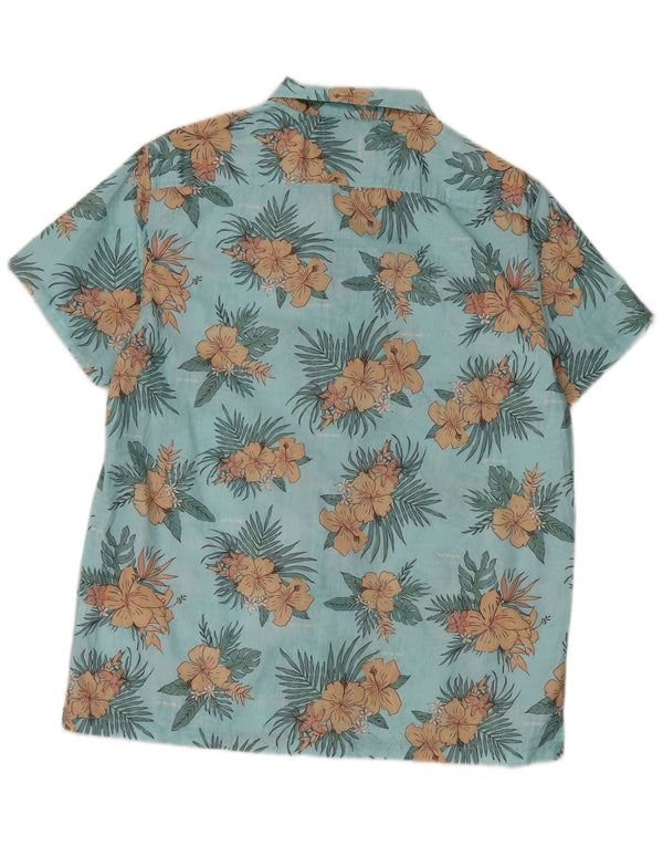 Camisa de manga corta para hombre Animal Azul medio Floral