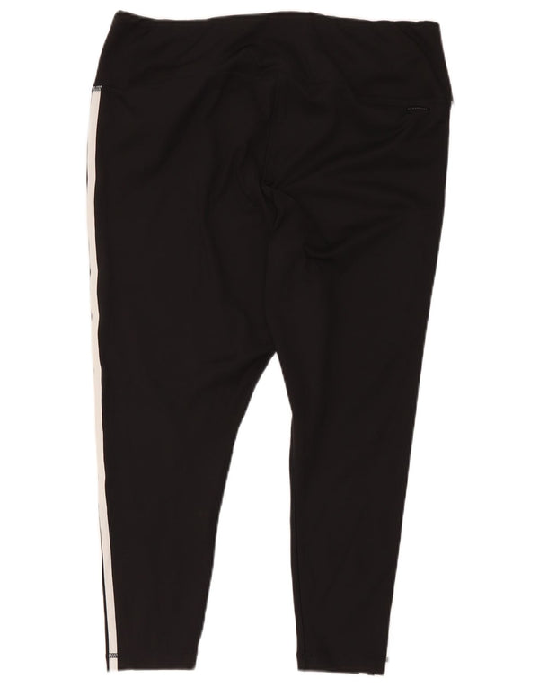 Adidas - Pantalones de chándal capri ajustados para mujer, talla 24/26, 2XL, color negro