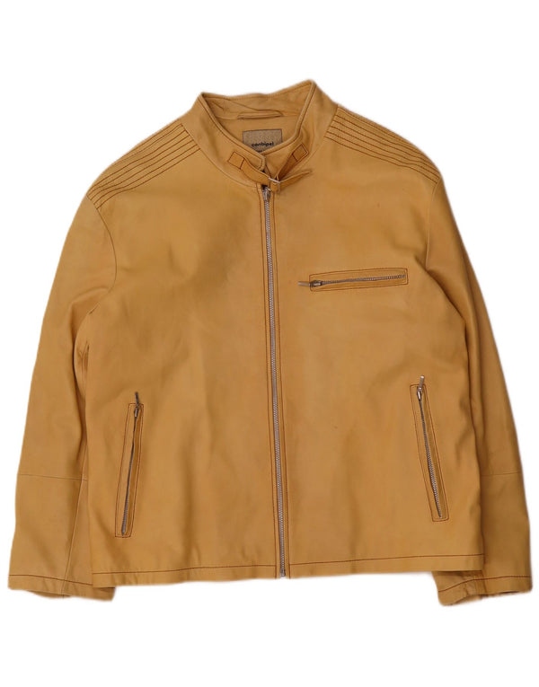 Chaqueta de cuero para mujer Conbipel IT 54 3XL Amarillo