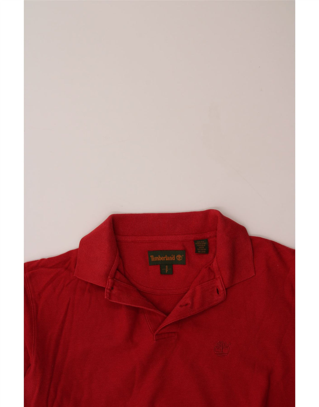 TIMBERLAND Mens Polo Shirt Small Red Cotton Vintage Timberland and Second-Hand Timberland from Messina Hembry 