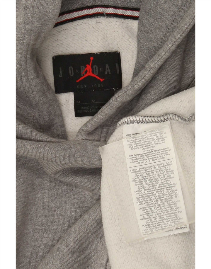Jordan Mens Hoodie Jumper Medium Grey Flecked Cotton