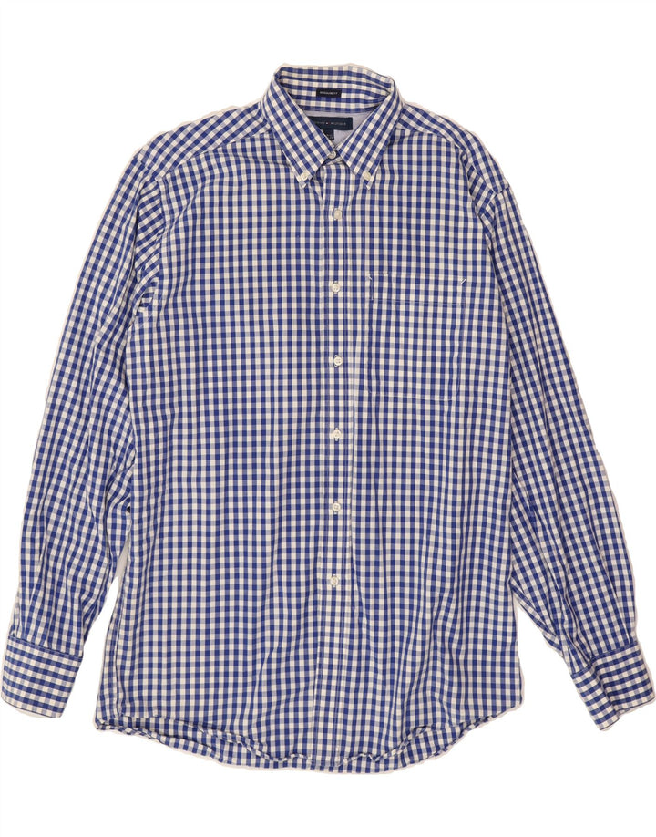 TOMMY HILFIGER Mens Regular Fit Shirt Size 15 1/2 Medium Blue Gingham Vintage Tommy Hilfiger and Second-Hand Tommy Hilfiger from Messina Hembry 