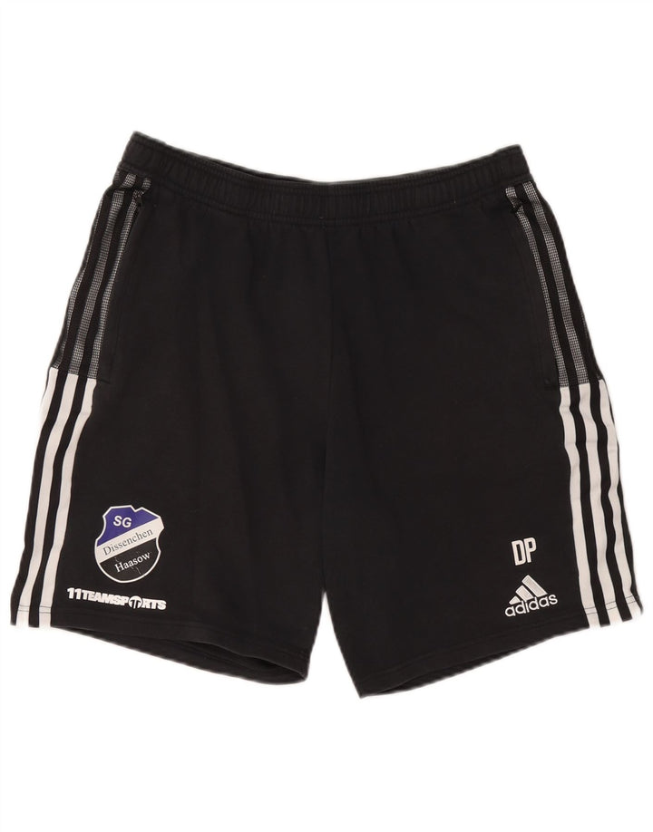 Adidas - Pantalones cortos deportivos para hombre, talla grande, algodón negro