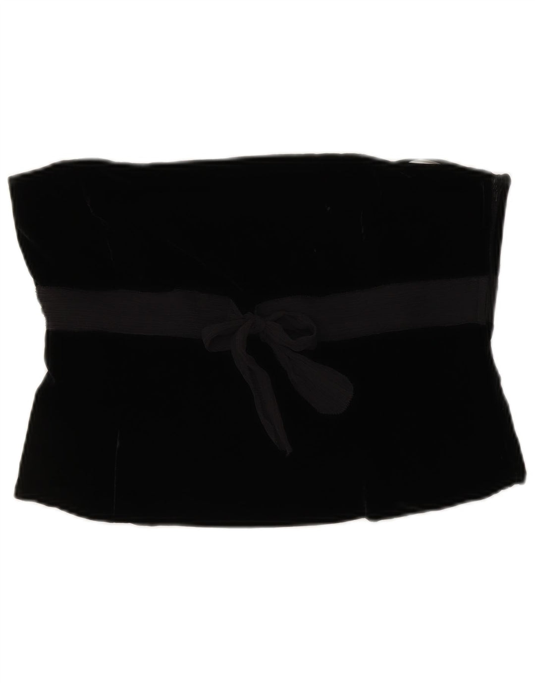 LAURA ASHLEY Top corsé de terciopelo para mujer UK 44 Viscosa negra mediana