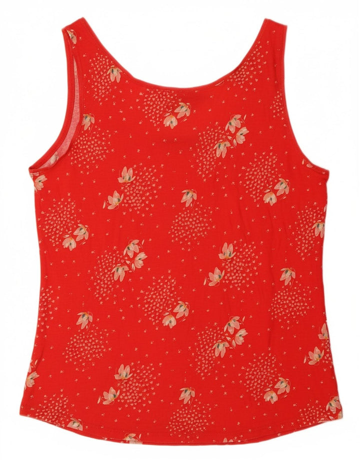 OASIS Top sin mangas para mujer UK 40 Viscosa floral roja grande