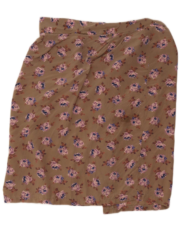 Falda envolvente vintage para mujer W34 Floral beige grande