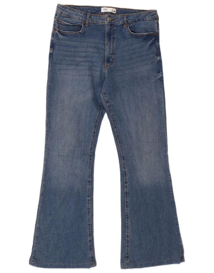 Zara Vaqueros Acampanados Mujer EU 44 XL W34 L31 Algodón Azul