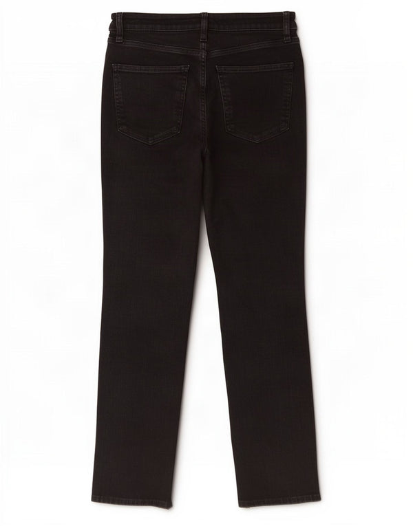 Zara Jeans Rectos Cortos para Mujer EU 38 Small W28 L25 Negro