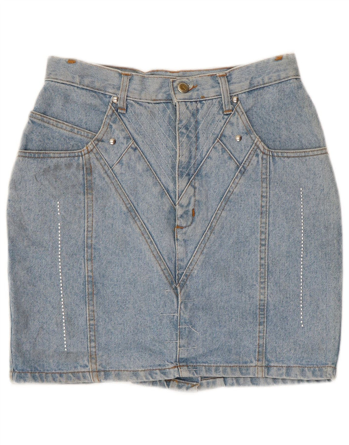 Minifalda vaquera Jinglers para mujer W28 Algodón azul medio