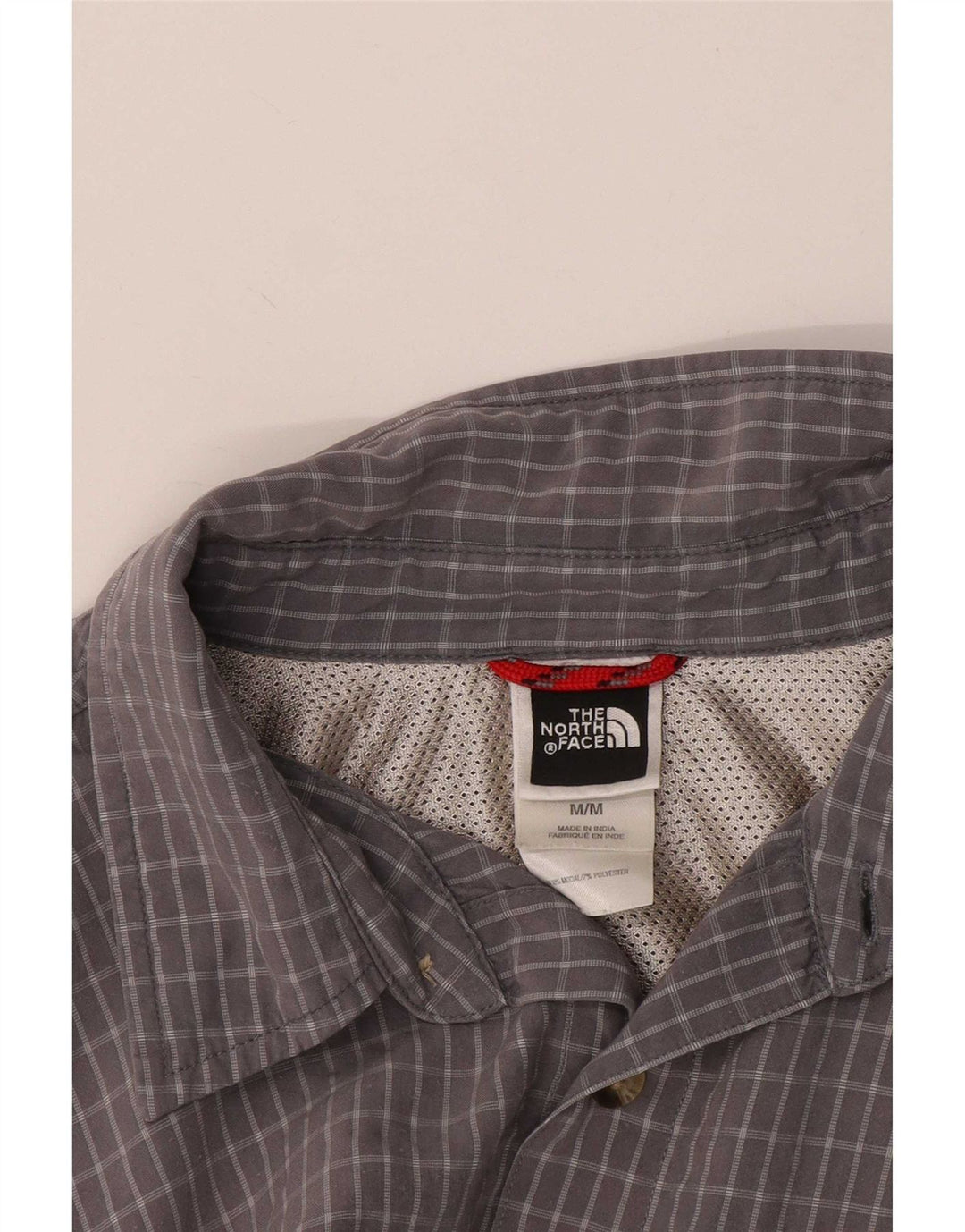 Camisa The North Face Hombre Manga Corta Gris Medio Cuadros Modal
