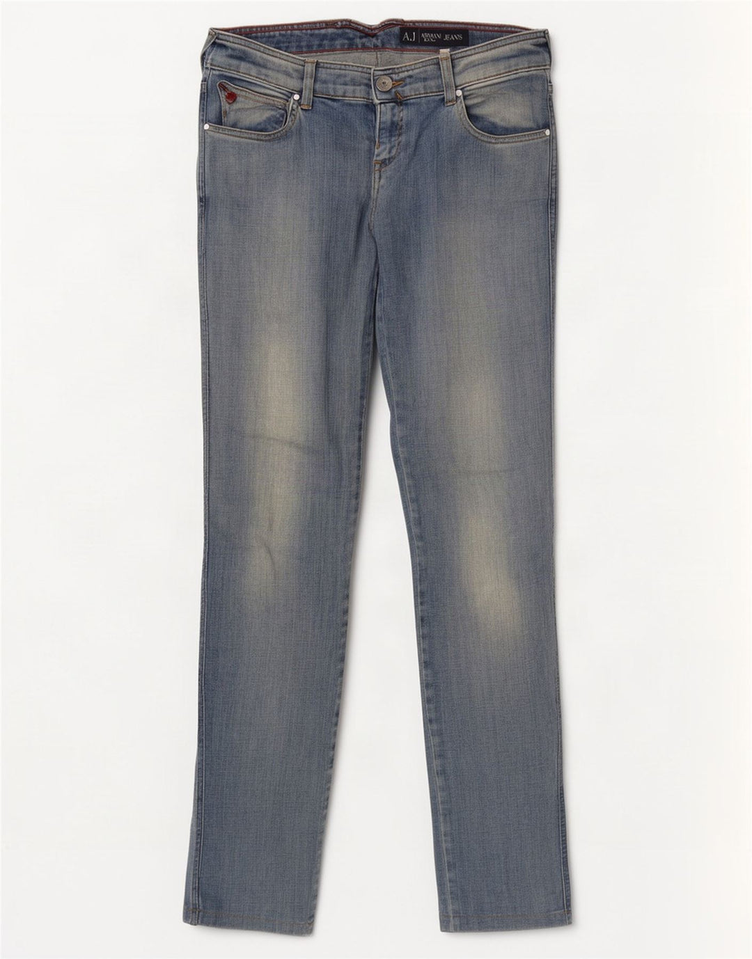 Armani Jeans Ajustados Mujer W30 L32 Algodón Azul