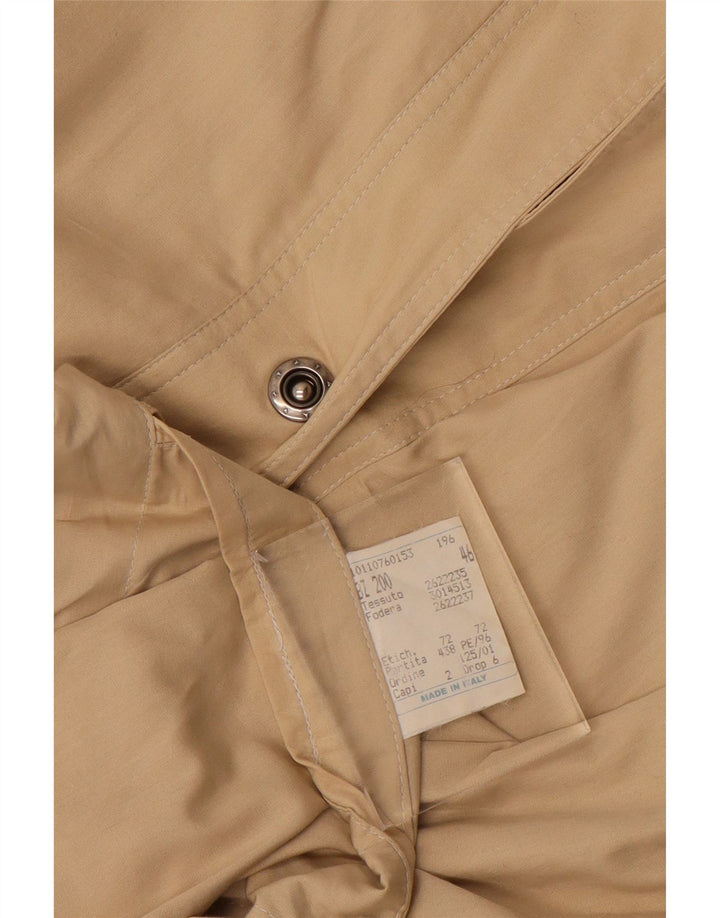 Gabardina vintage para mujer IT 46 Algodón beige grande