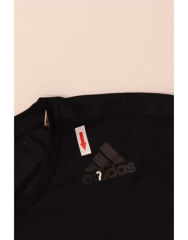 Adidas Mens Climacool Camiseta Top Grande Poliéster Negro