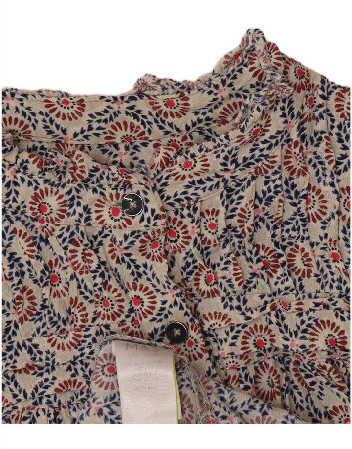 Marks & Spencer Vestido escalonado para mujer UK 46 Grande Multicolor Bohemio