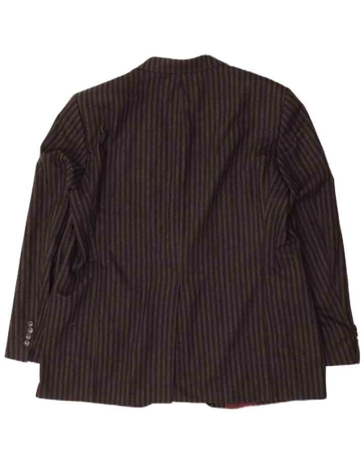 Pierre Cardin Chaqueta tipo blazer de 2 botones para hombre UK 40 Grande Gris Lana a rayas