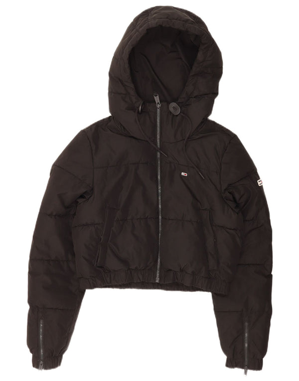 Tommy Hilfiger Chaqueta Acolchada Extragrande con Capucha para Mujer UK 6 XS Negro
