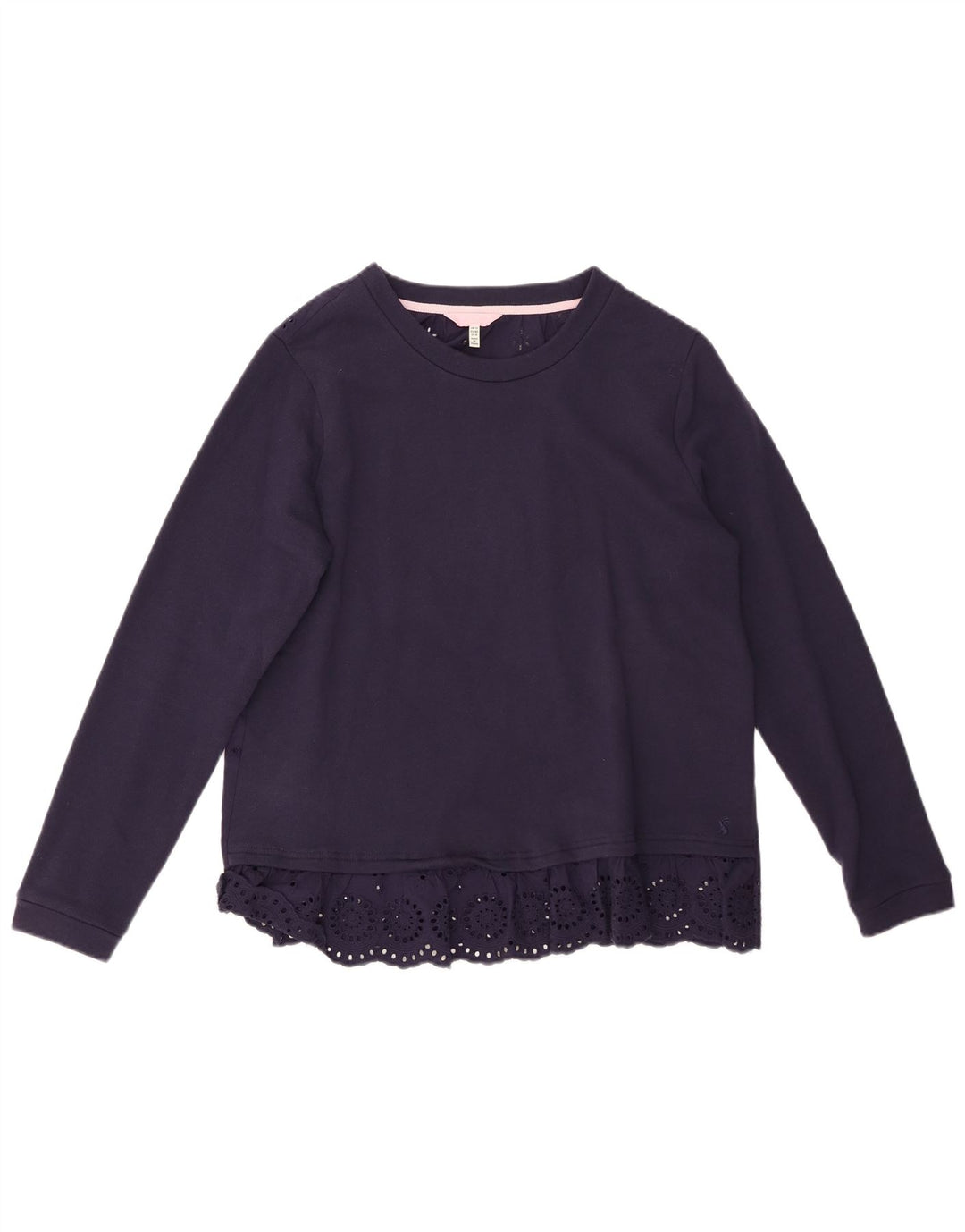 JOULES Blusa para Mujer Top UK 12 Medio Azul Marino Algodón