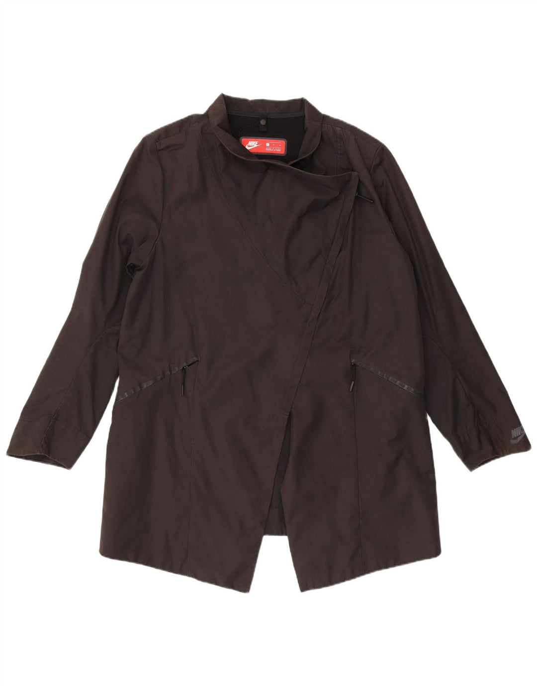 Nike - Chaqueta impermeable para mujer, talla 40, XL, algodón negro