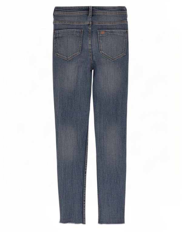 Zara Vaqueros pitillo desgastados para mujer EU 36 XS W26 L28 Algodón azul