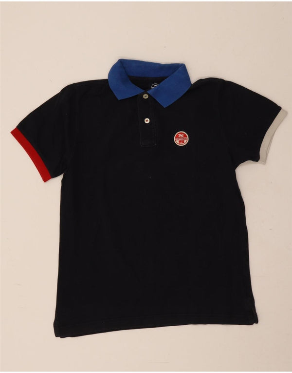 Polo North Sails para hombre de algodón con bloques de color azul marino pequeño