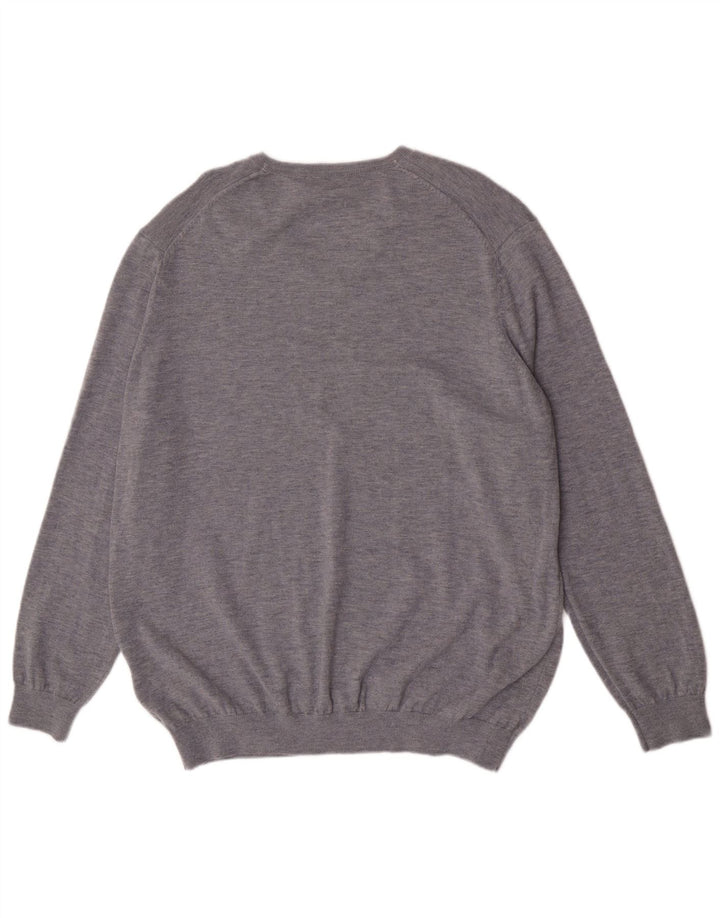 Marks & Spencer Suéter con Cuello en V Autograph para Hombre 2XL Lana Gris