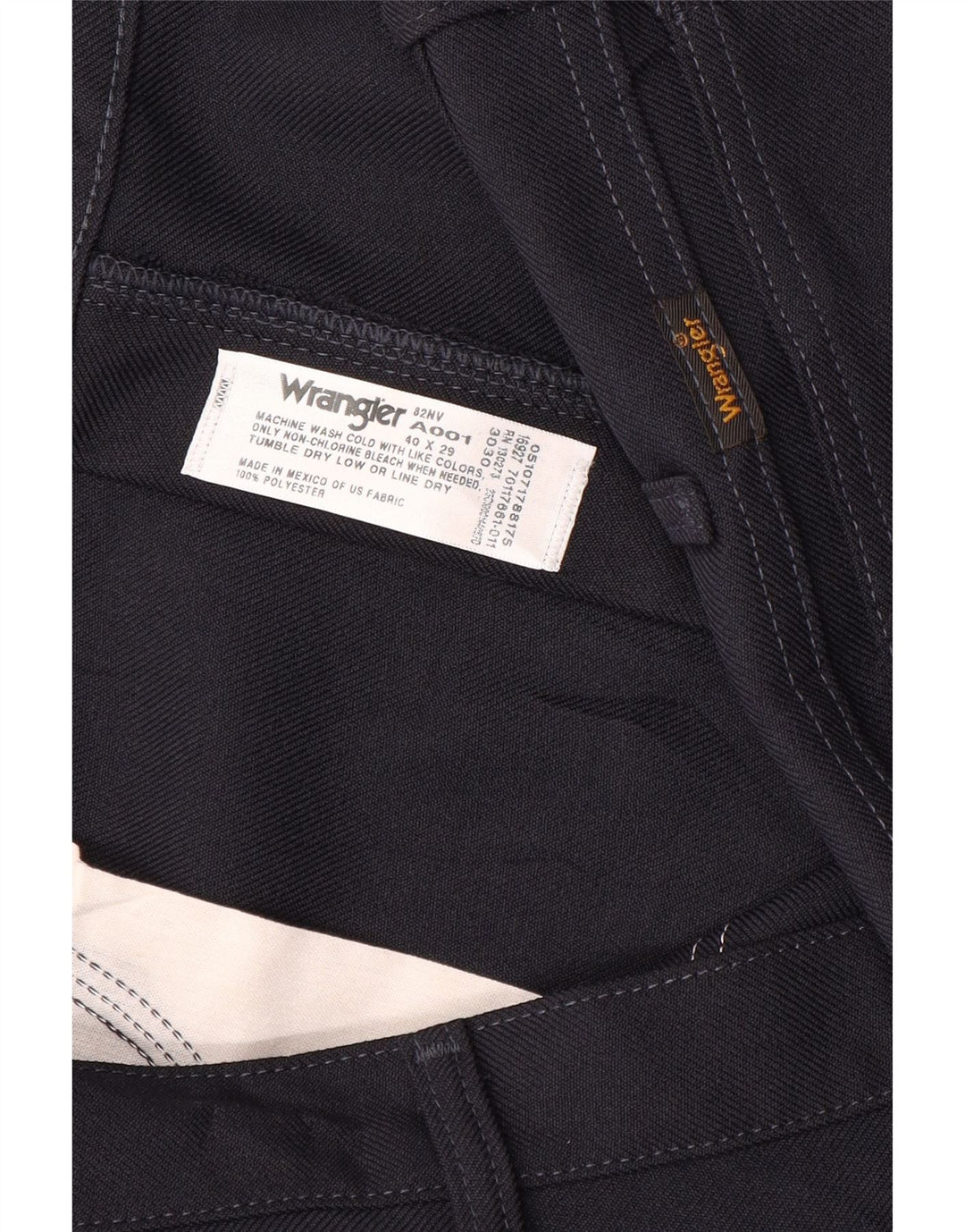 WRANGLER Pantalón casual recto para hombre W40 L27 Azul marino Poliéster