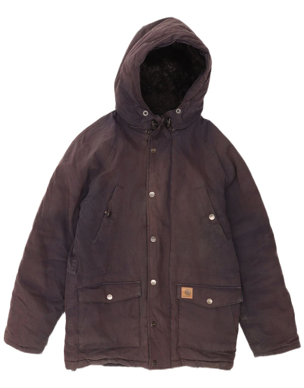 Carhartt Chaqueta cortavientos con capucha para hombre UK 36 Small Poliéster azul marino
