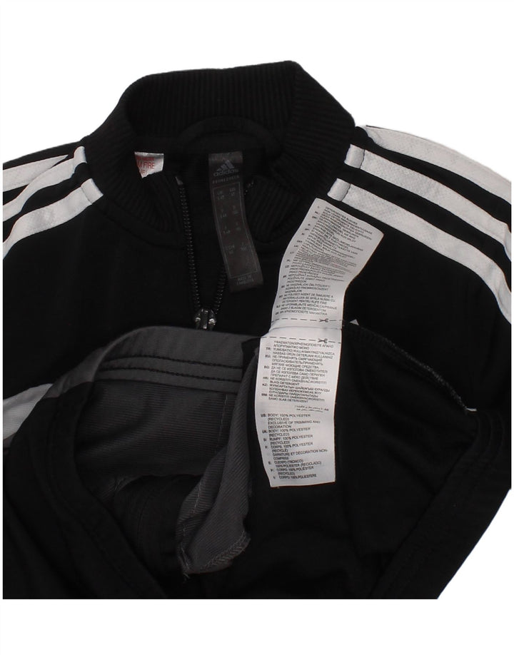 Adidas - Chaqueta de chándal para niño, 3-4 años, color negro, poliéster