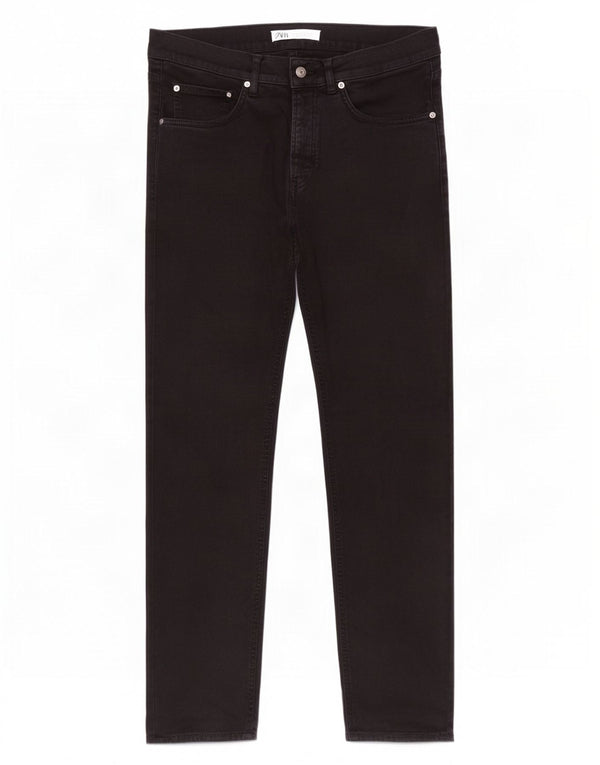Zara Mens Slim Jeans EU 40 Medium W31 L30 Algodón Negro