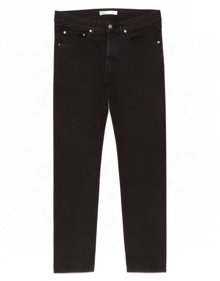 Zara Mens Slim Jeans EU 40 Medium W31 L30 Algodón Negro